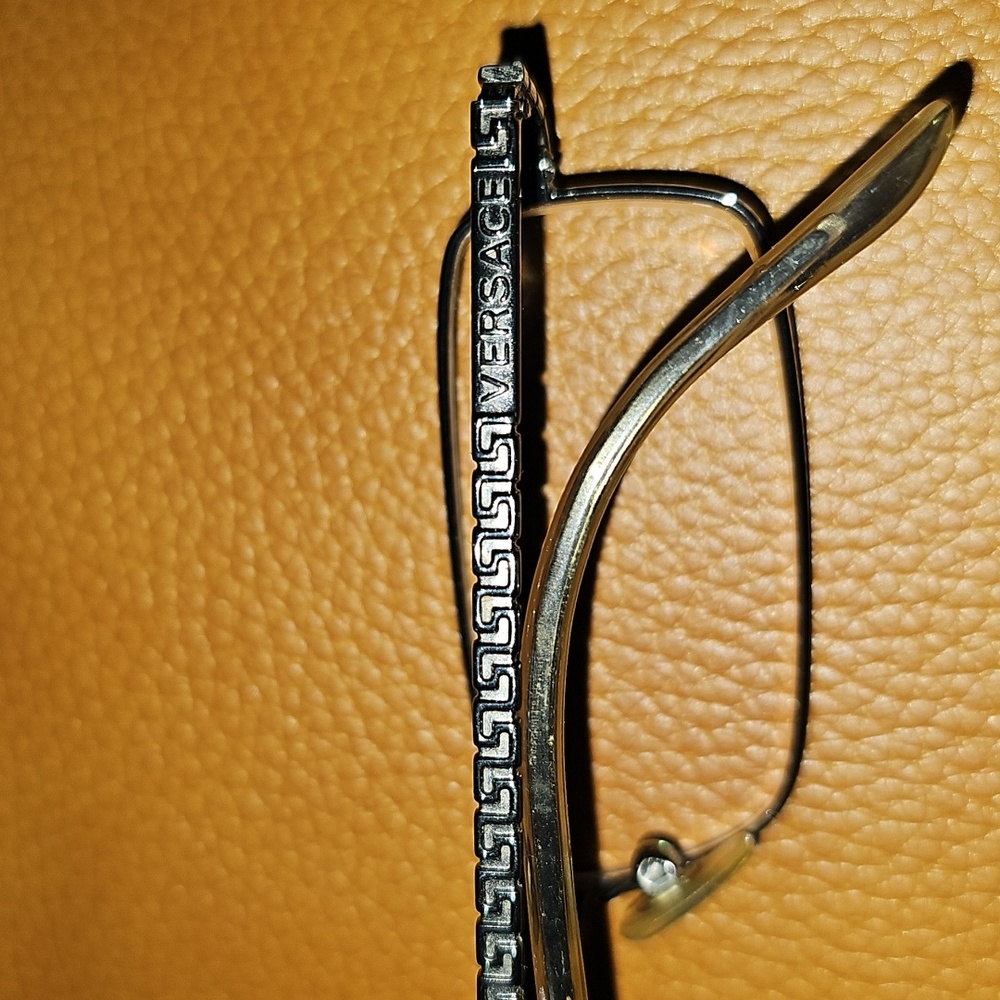 Stylish Silver Versace Rectangular Eye Glasses It… - image 4